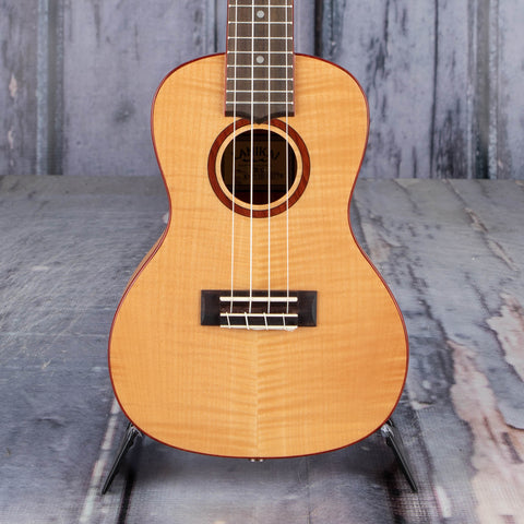 Lanikai Flame Maple Concert Ukulele, Natural, front closeup