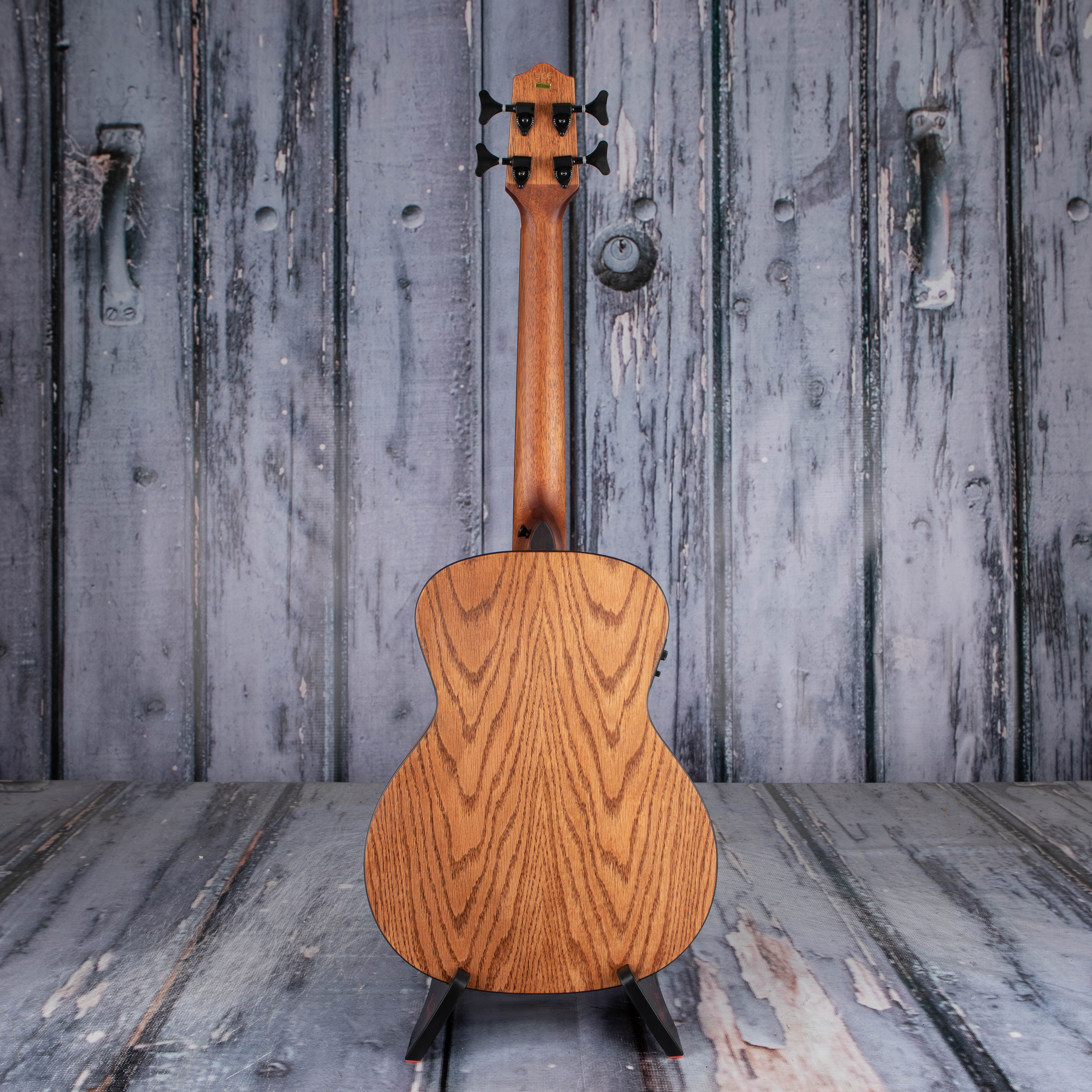 Lanikai Oak Bass Acoustic/Electric Ukulele, Natural, back