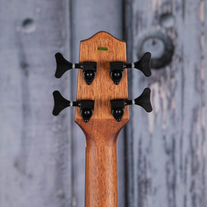 Lanikai Oak Bass Acoustic/Electric Ukulele, Natural, back headstock