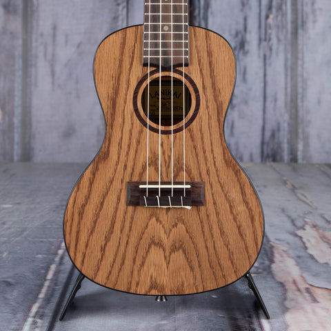 Lanikai Oak Concert Ukulele, Natural, front closeup