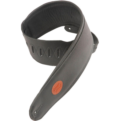 Levy's MSS2-4-BLK Garment Leather Bass Strap, Black