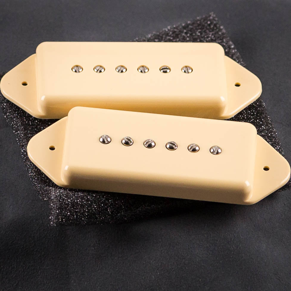 Lollar P-90 Dogear Single-Coil Neck & Bridge Pickup Set, Cream