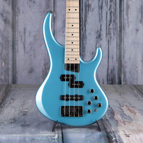 MTD Lynn Keller Signature 432-24 Electric Bass Guitar, Lake Placid Blue, front closeup
