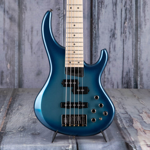 MTD Lynn Keller Signature 532-24 5-String Electric Bass Guitar, Sky Blue Metallic, front closeup
