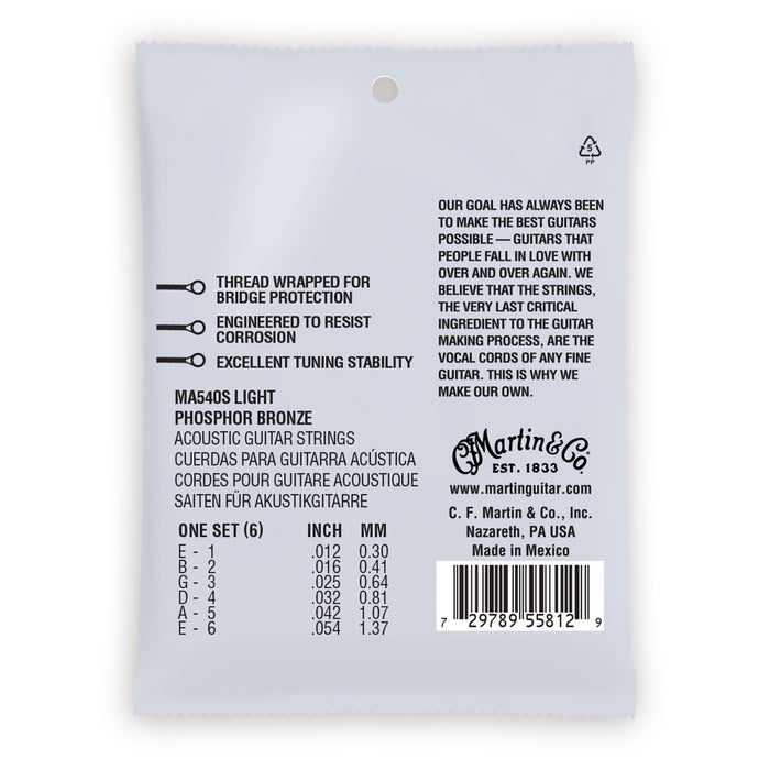 Martin Authentic Acoustic Marquis Silked Strings, MA540S, Light