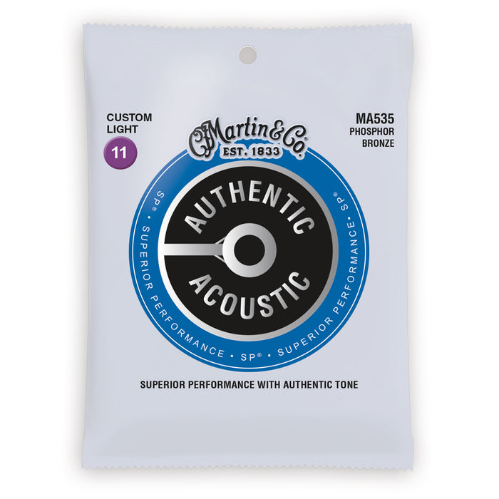 Martin Authentic Acoustic SP Strings, MA535 Custom Light