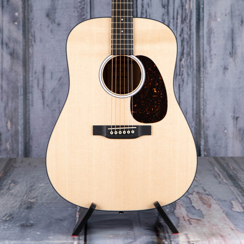 Martin D-10E Road Series Acoustic/Electric Guitar, Natural, front closeup