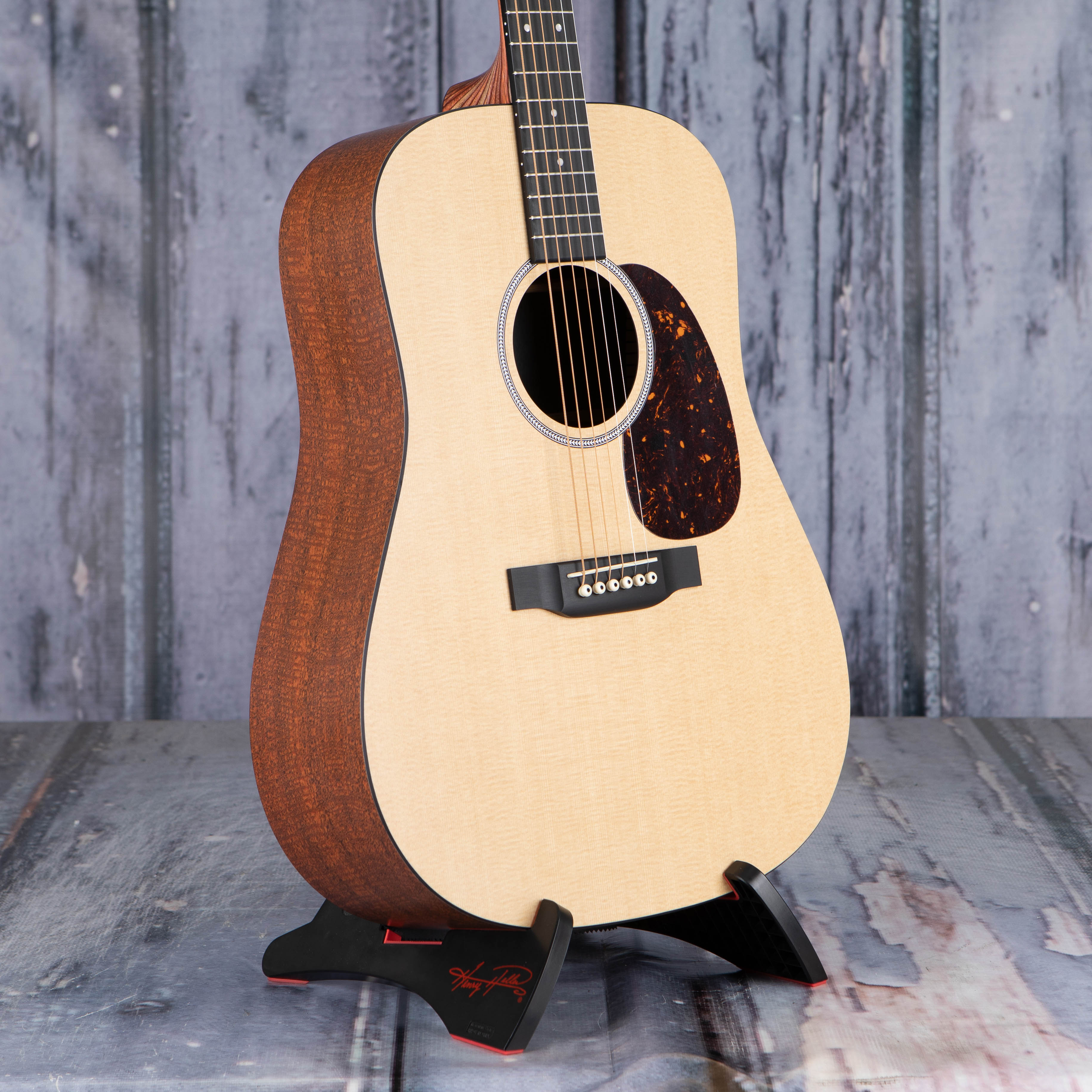 Martin D-X1E-04 Acoustic/Electric Guitar, Natural, angle