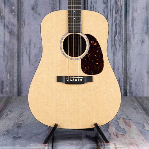 Martin D-X1E-04 Acoustic/Electric Guitar, Natural, front closeup
