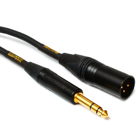 Mogami Gold 10' Instrument Cable With Straight 1/4" TRS And Male XLR Connectors