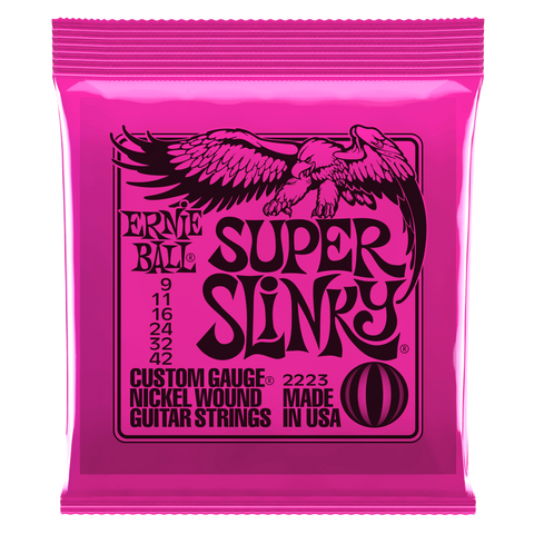 Ernie Ball SUPER SLINKY NICKEL WOUND ELECTRIC GUITAR STRINGS