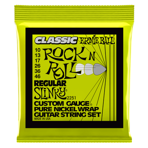 Ernie Ball REGULAR SLINKY CLASSIC ROCK N ROLL PURE NICKEL WRAP ELECTRIC GUITAR STRINGS