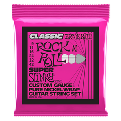 Ernie Ball SUPER SLINKY CLASSIC ROCK N ROLL PURE NICKEL WRAP ELECTRIC GUITAR STRINGS