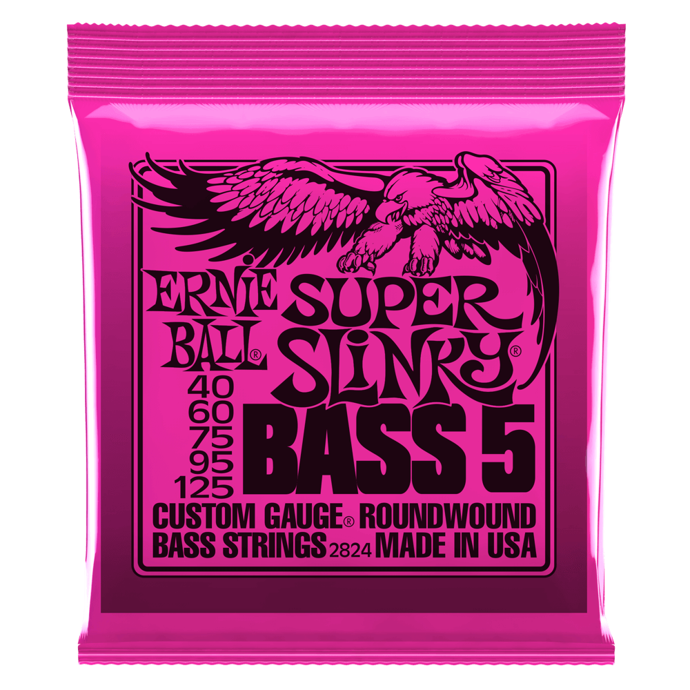 Ernie Ball SUPER SLINKY 5-STRING NICKEL WOUND ELECTRIC BASS STRINGS