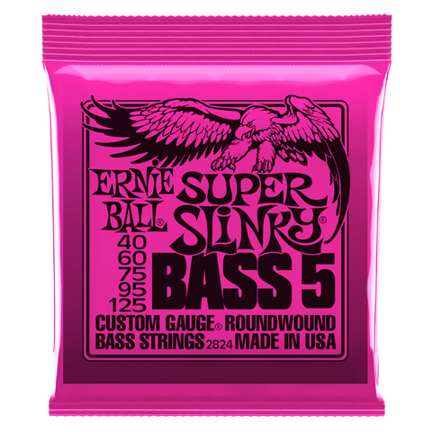 Ernie Ball SUPER SLINKY 5-STRING NICKEL WOUND ELECTRIC BASS STRINGS