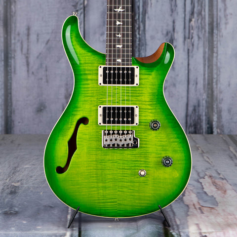 Paul Reed Smith CE24 Semi-Hollowbody Guitar, Eriza Verde, front closeup