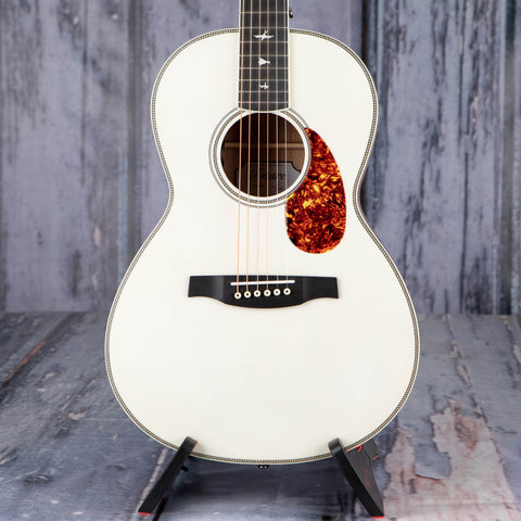 Paul Reed Smith Limited Edition SE P20E Acoustic/Electric Guitar, Antique White, front closeup