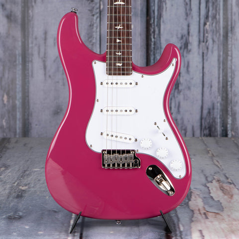 Paul Reed Smith SE Silver Sky Electric Guitar, Dragon Fruit, front closeup