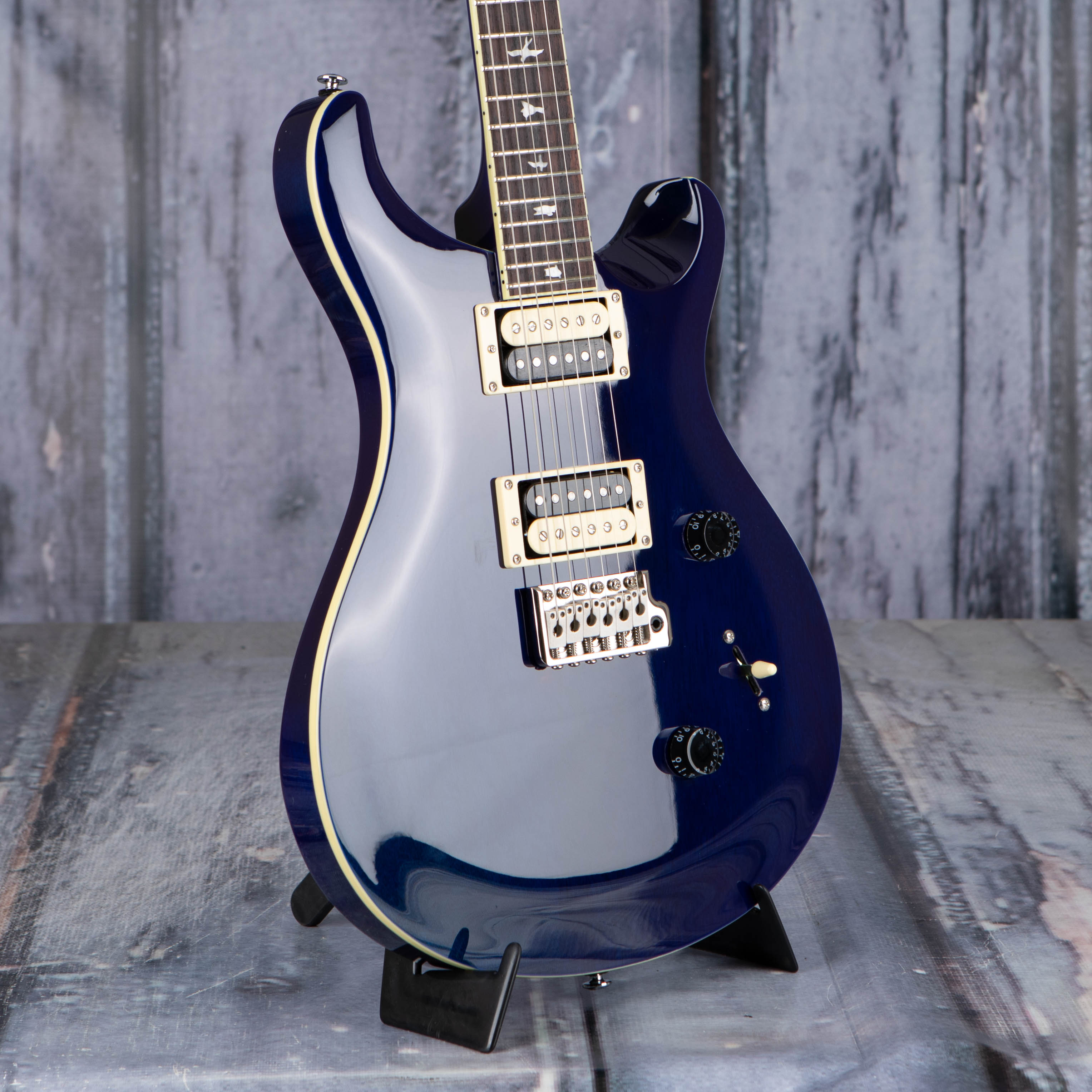 Paul Reed Smith SE Standard 24 Electric Guitar, Translucent Blue, angle