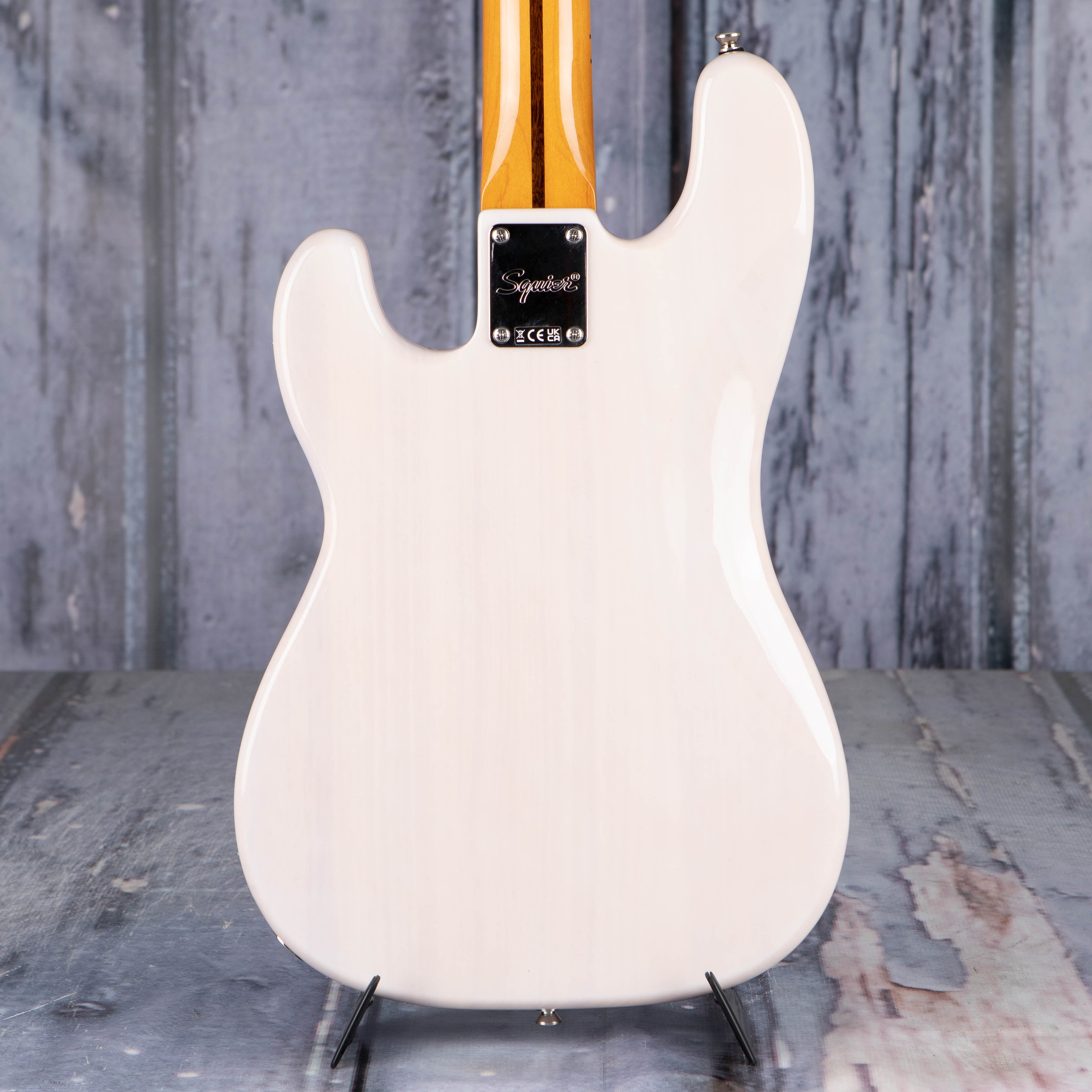 Squier Classic Vibe '50s Precision Bass Guitar, White Blonde, back closeup
