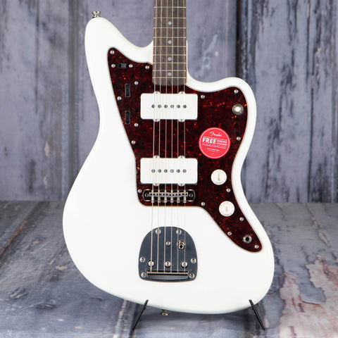 Squier Classic Vibe '60s Jazzmaster Electric Guitar, Olympic White, front closeup