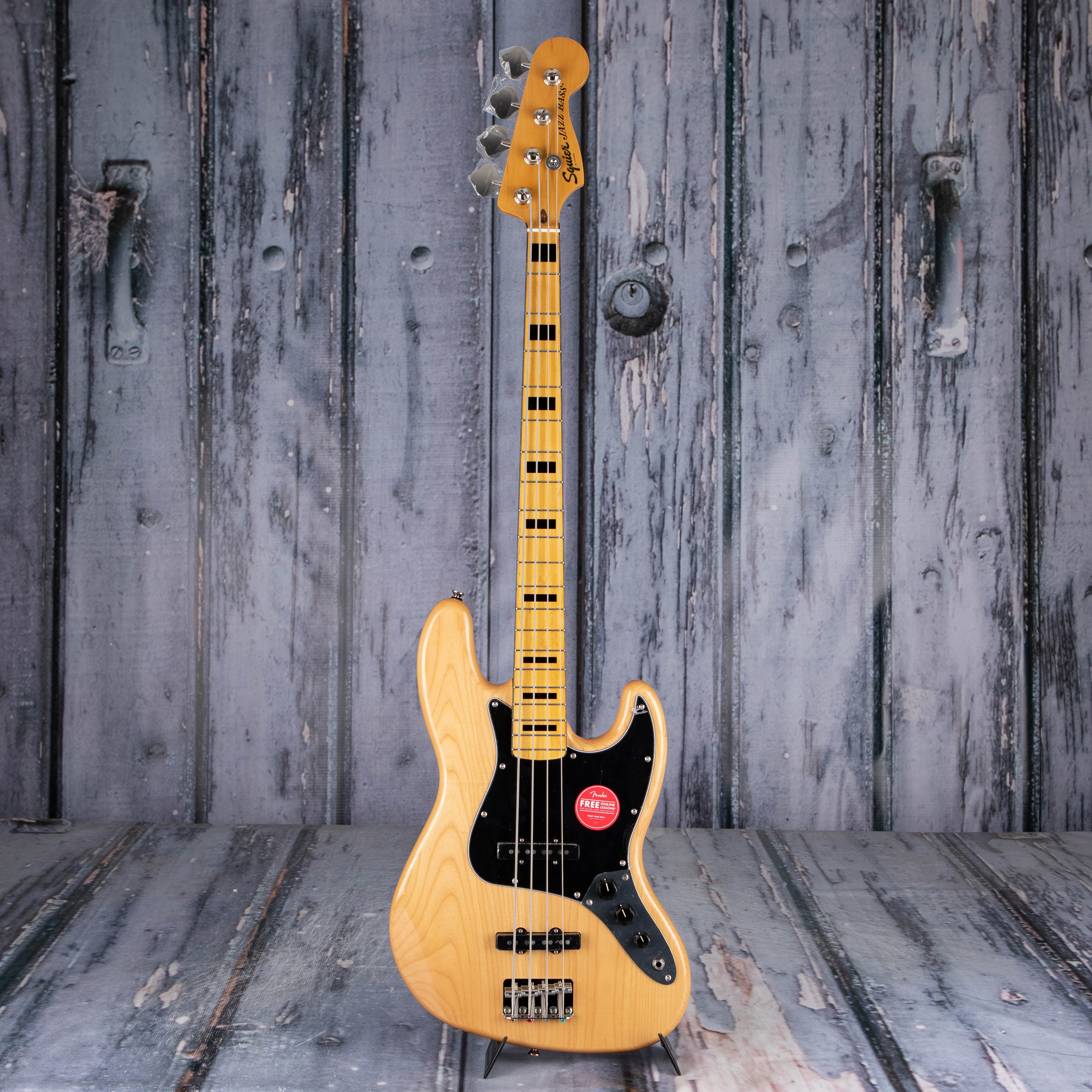 Squier Classic Vibe '70s Jazz Bass Guitar, Natural, front