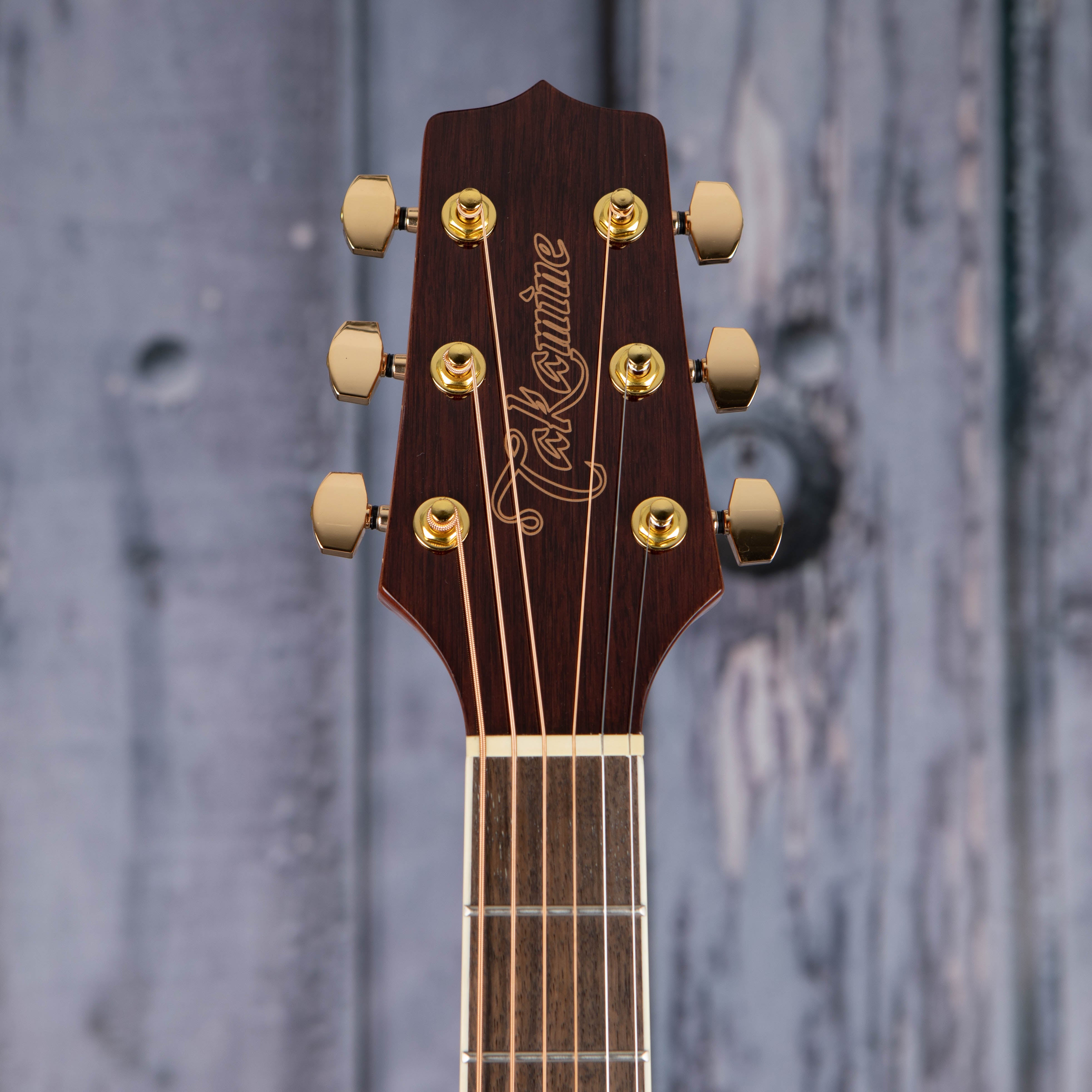 Takamine GD51CE Dreadnought Acoustic/Electric Guitar, Natural, front headstock