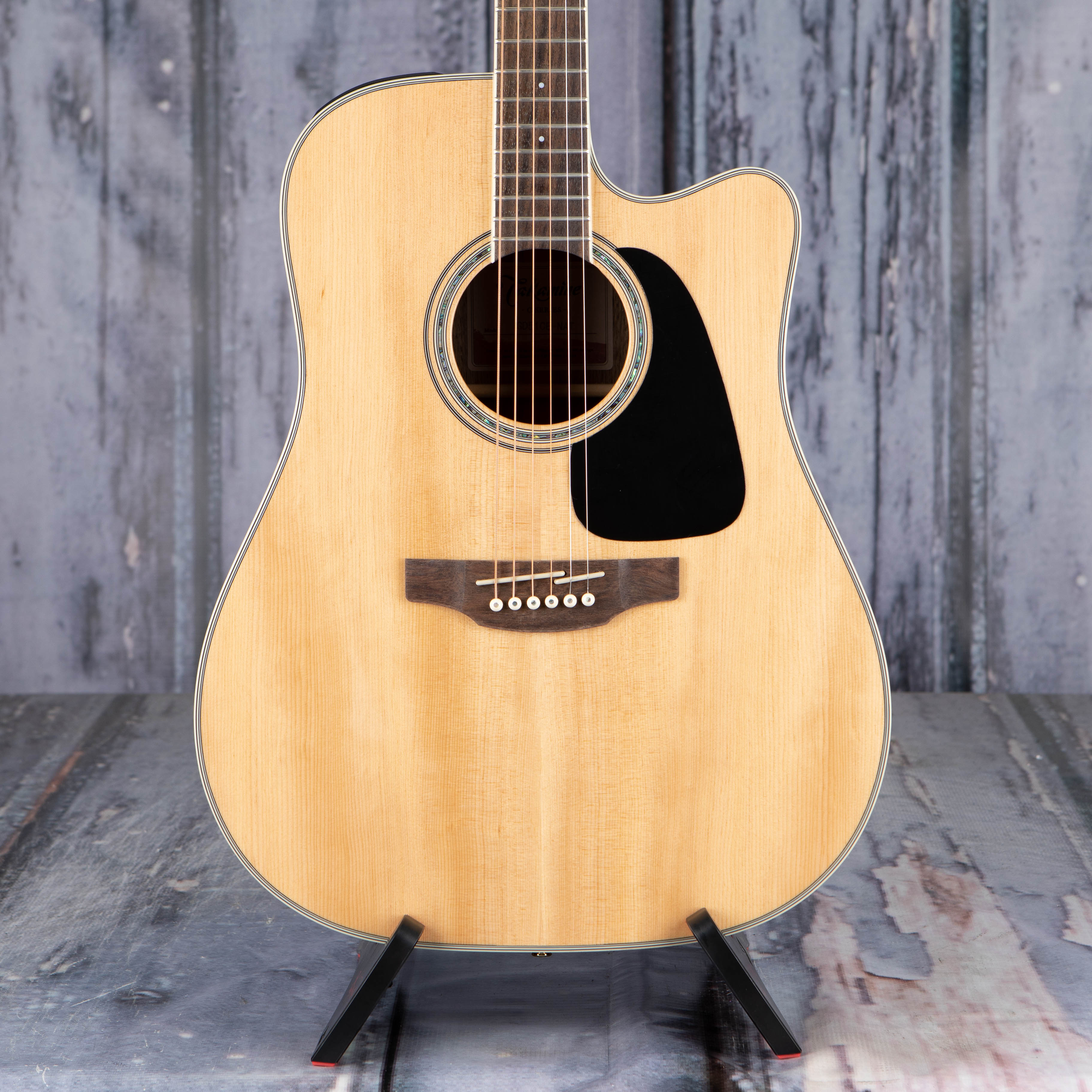 Takamine GD51CE Dreadnought Acoustic/Electric Guitar, Natural, front closeup
