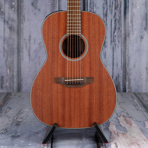 Takamine GY11ME New Yorker Acoustic/Electric Guitar, Natural Satin, front closeup