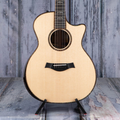 Taylor 914ce V-Class Acoustic/Electric Guitar, Natural, front closeup