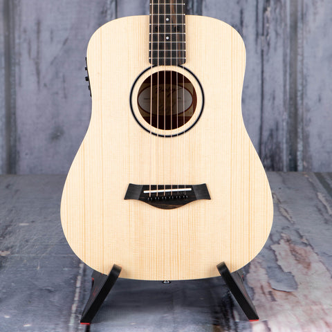 Taylor BT1e Baby Taylor Acoustic/Electric Guitar, Natural, front closeup