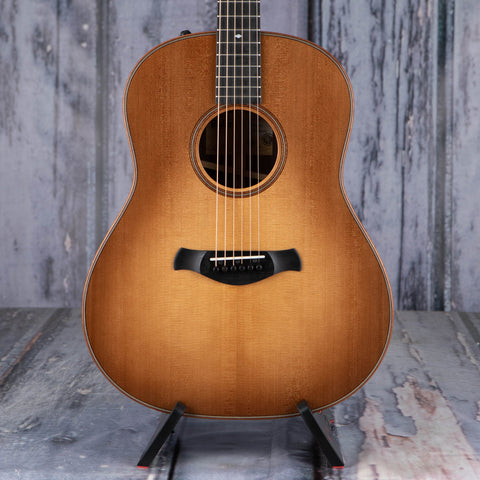 Taylor Builder's Edition 717e Acoustic/Electric Guitar, Wild Honey Burst, front closeup