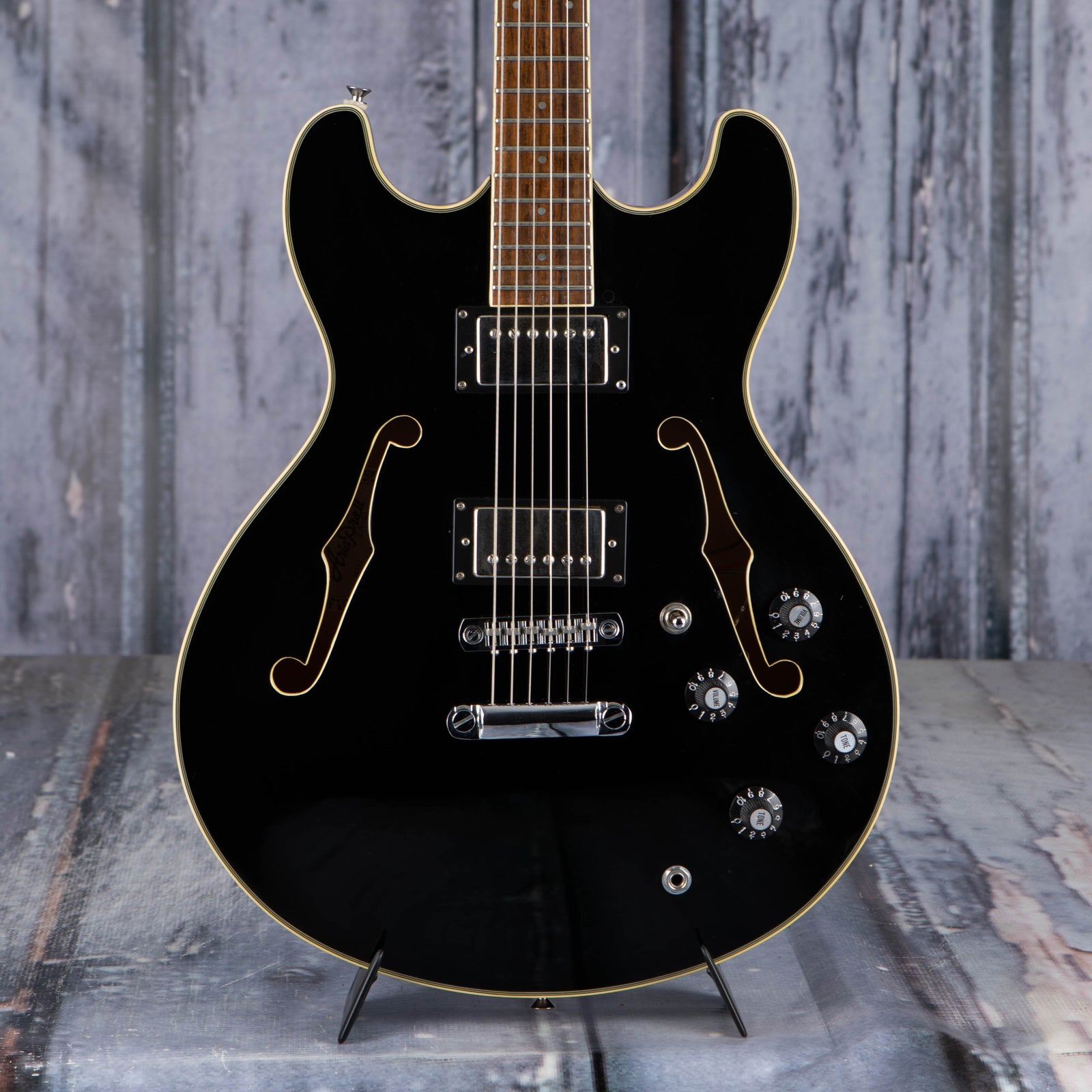 Used 1990 Aria Pro II TA40 SemiHollowbody, Black Gloss, 45 OFF