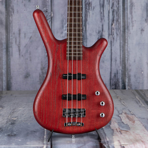 Used Warwick Corvette Standard Electric Bass Guitar, Natural, front closeup