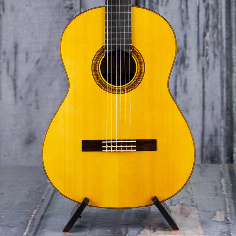 Yamaha CG182S Classical Acoustic Guitar, Natural, front closeup