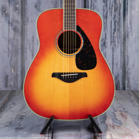 Yamaha FG830 Dreadnought Acoustic Guitar, Autumn Burst, front closeup