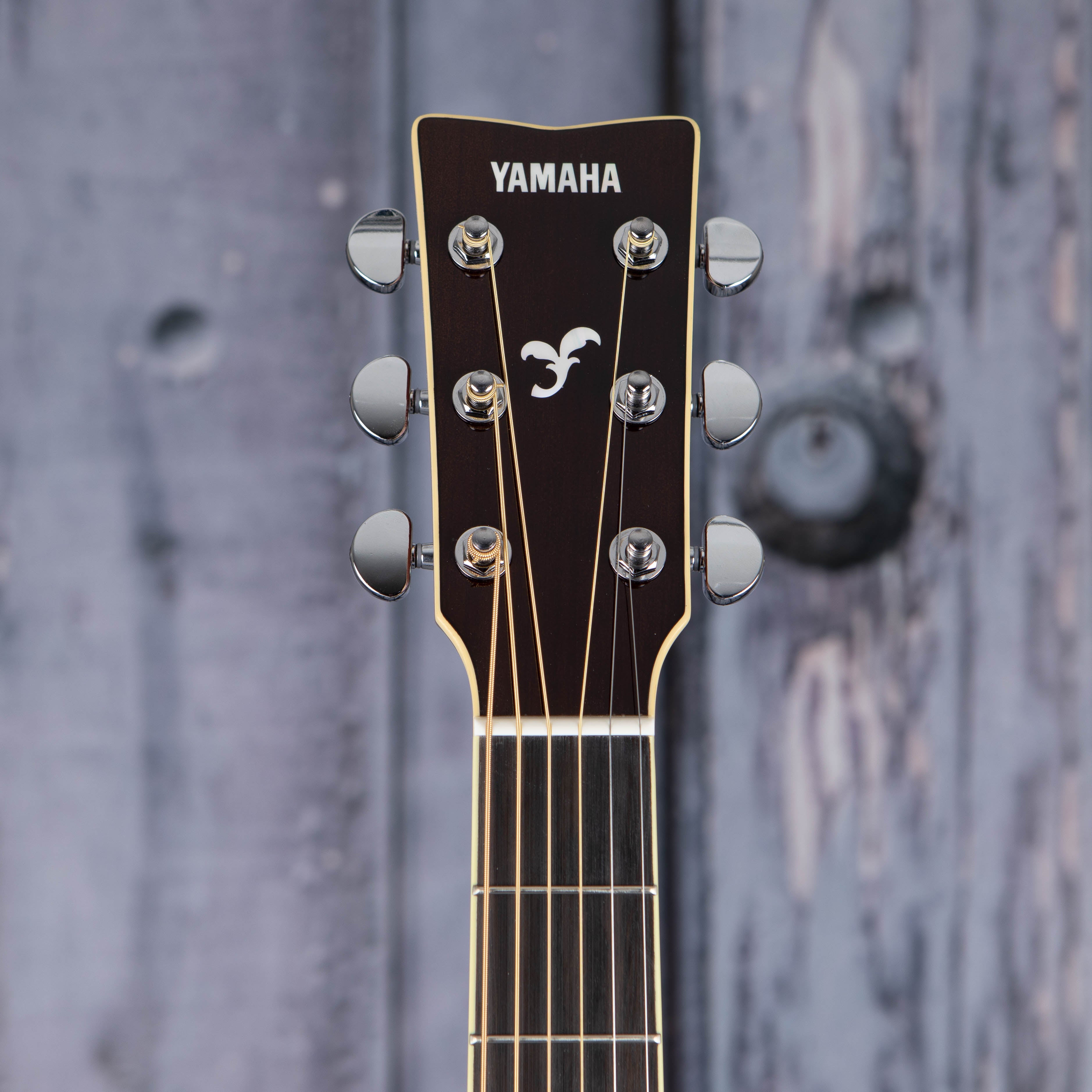 Yamaha FG830 Dreadnought Acoustic Guitar, Tobacco Brown Sunburst, front headstock