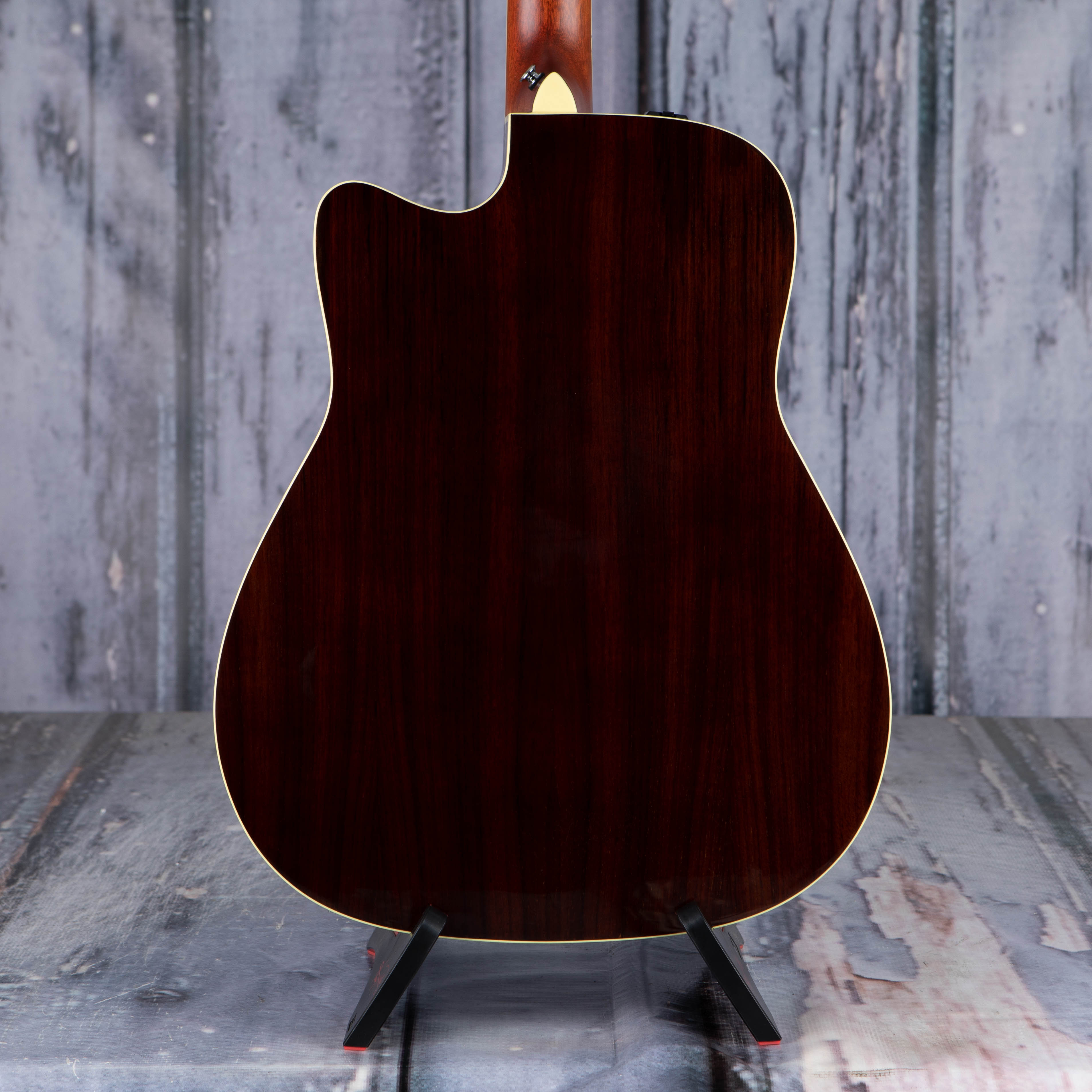 Yamaha FGX830C Dreadnought Cutaway Acoustic/Electric Guitar, Natural, back closeup