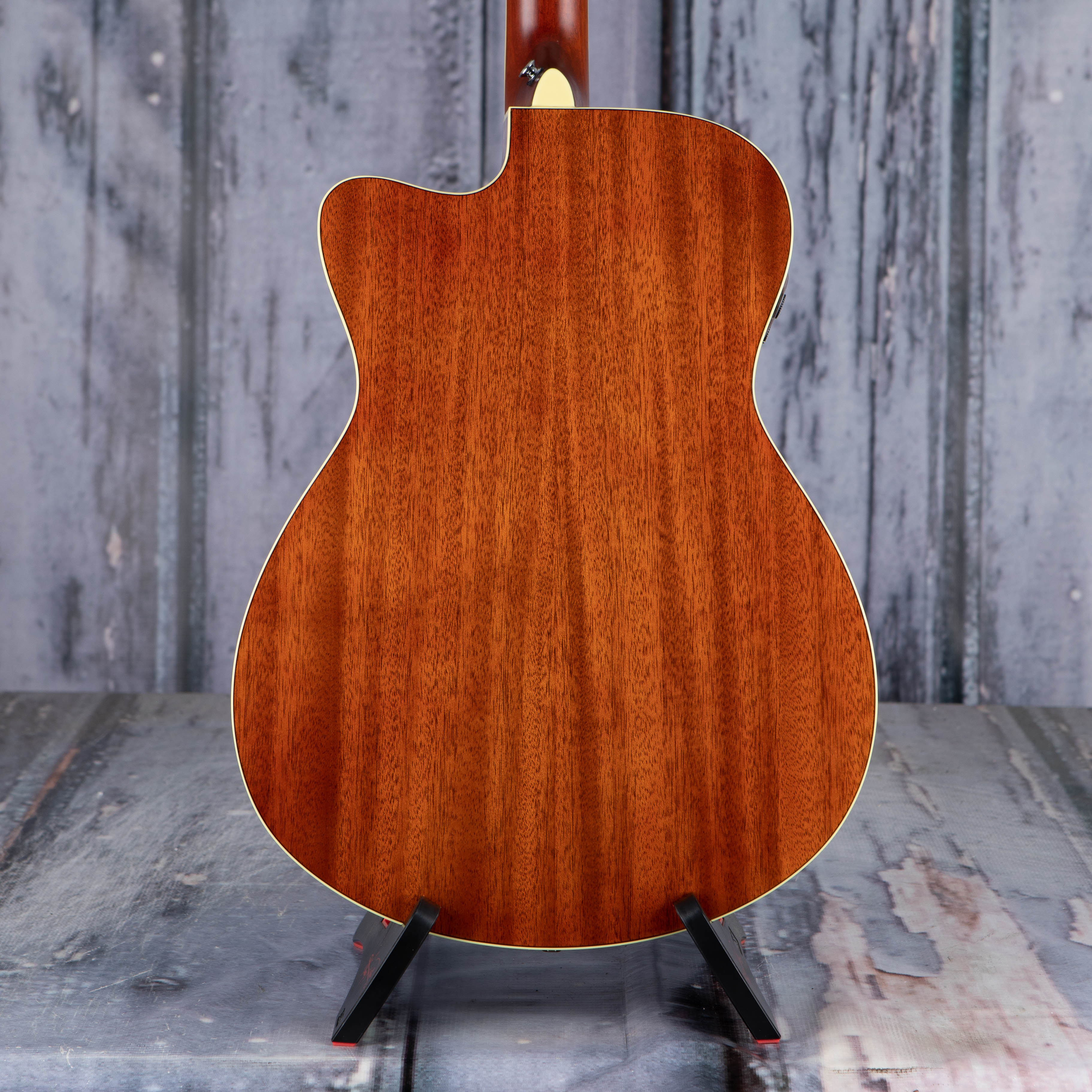 Yamaha FSC-TA TransAcoustic Concert Acoustic/Electric, Brown Sunburst, back closeup
