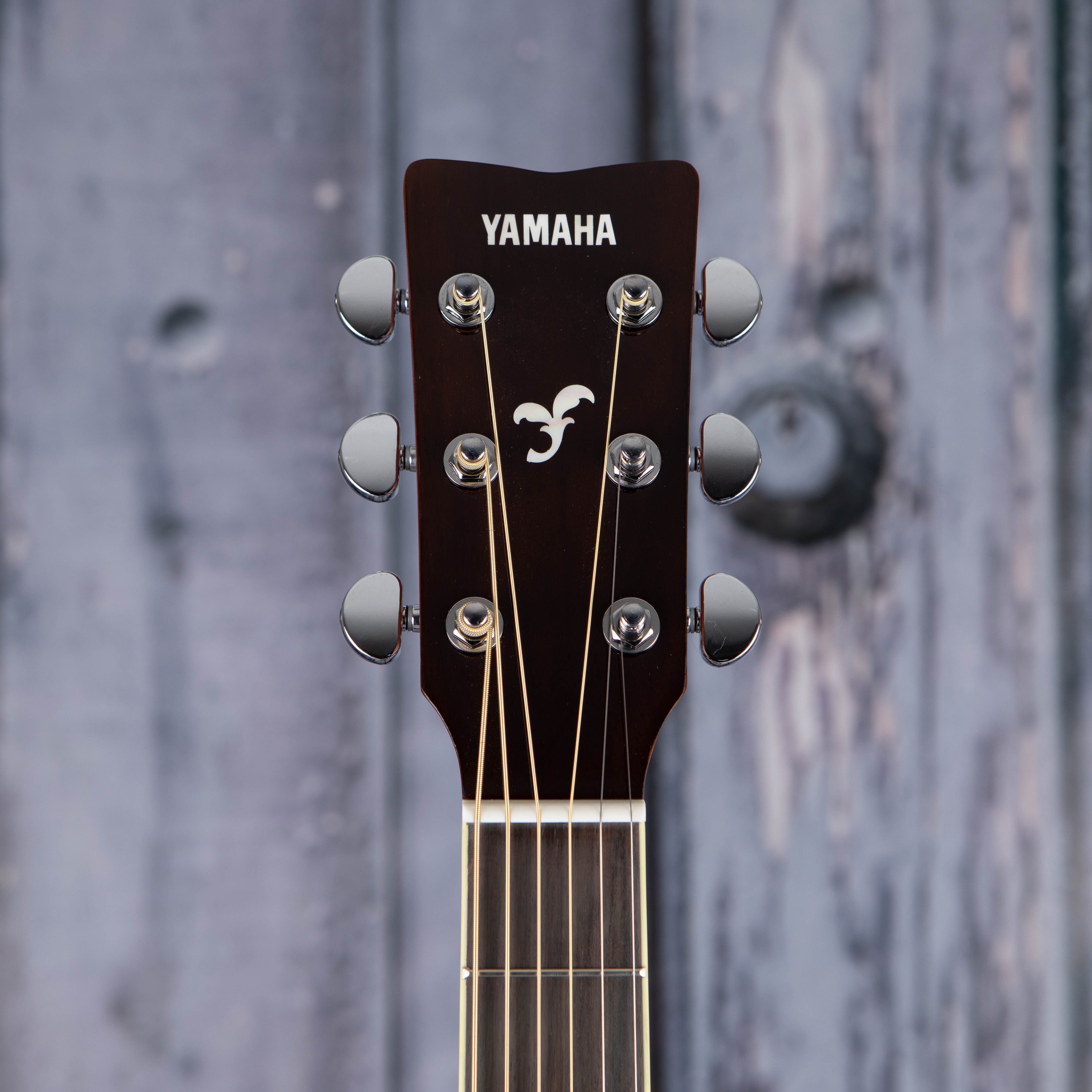 Yamaha FSC-TA TransAcoustic Concert Acoustic/Electric, Brown Sunburst, front headstock