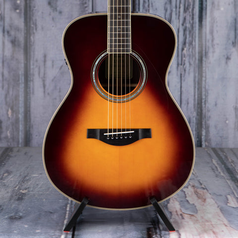 Yamaha LS-TA TransAcoustic Acoustic/Electric Guitar, Brown Sunburst, front closeup