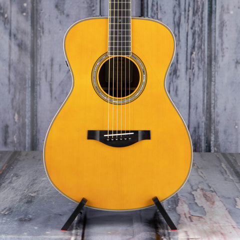 Yamaha LS-TA TransAcoustic Acoustic/Electric Guitar, Vintage Tint, front closeup
