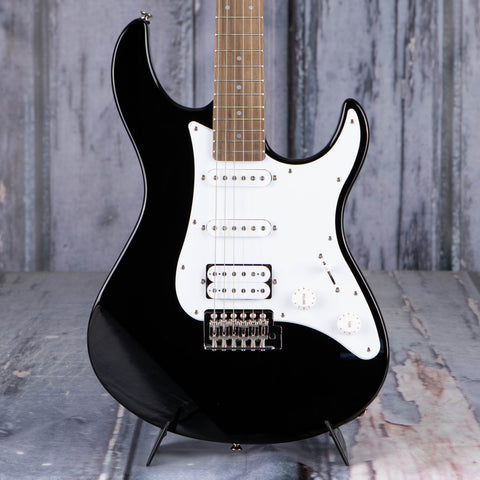 Yamaha PAC012 Pacifica Electric Guitar, Black, front closeup