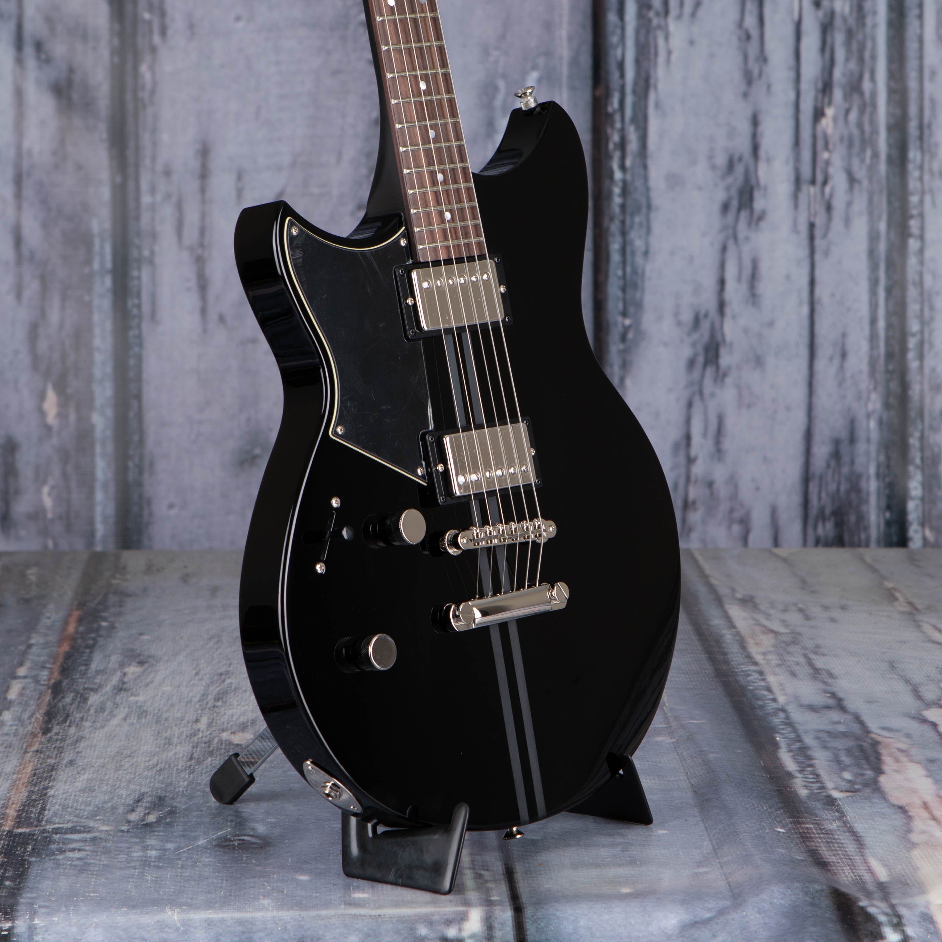 Yamaha Revstar Element RSE20 Left-Handed Electric Guitar, Black, angle