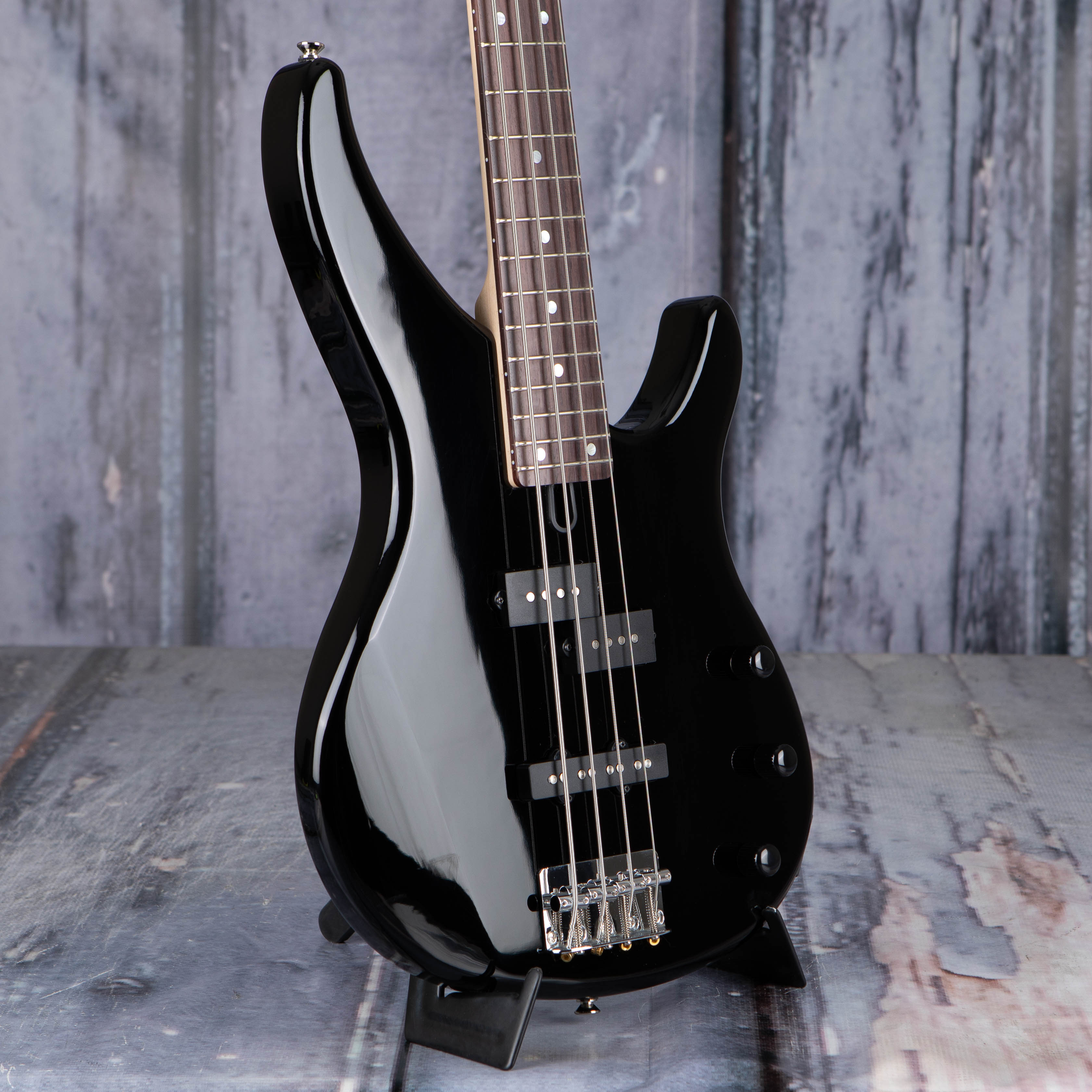 Yamaha TRBX174 Electric Bass Guitar, Black, angle