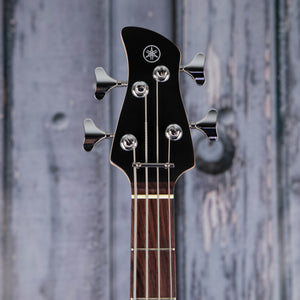 Yamaha TRBX174 Electric Bass Guitar, Black, front headstock