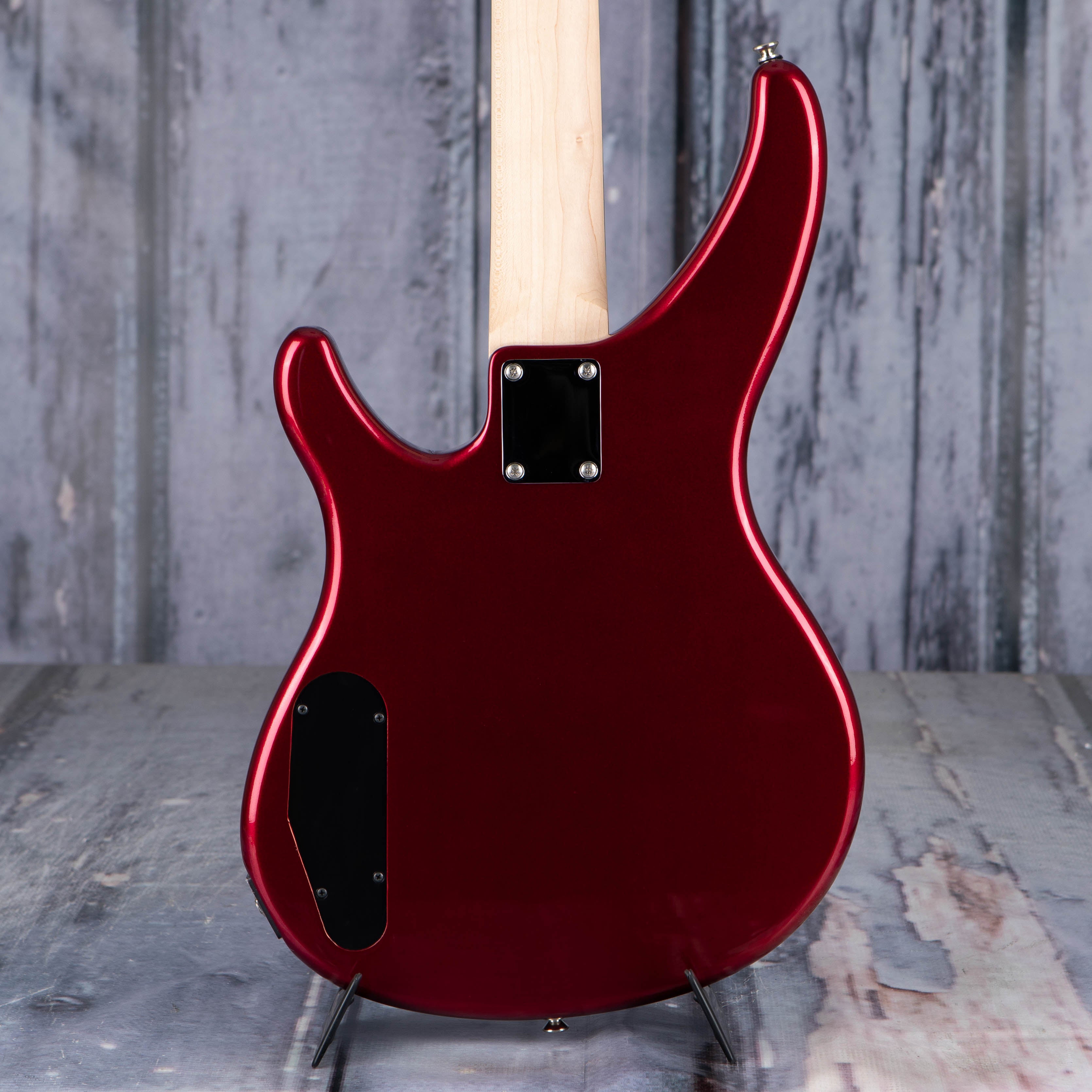 Yamaha TRBX174 Electric Bass Guitar, Metallic Red, back closeup