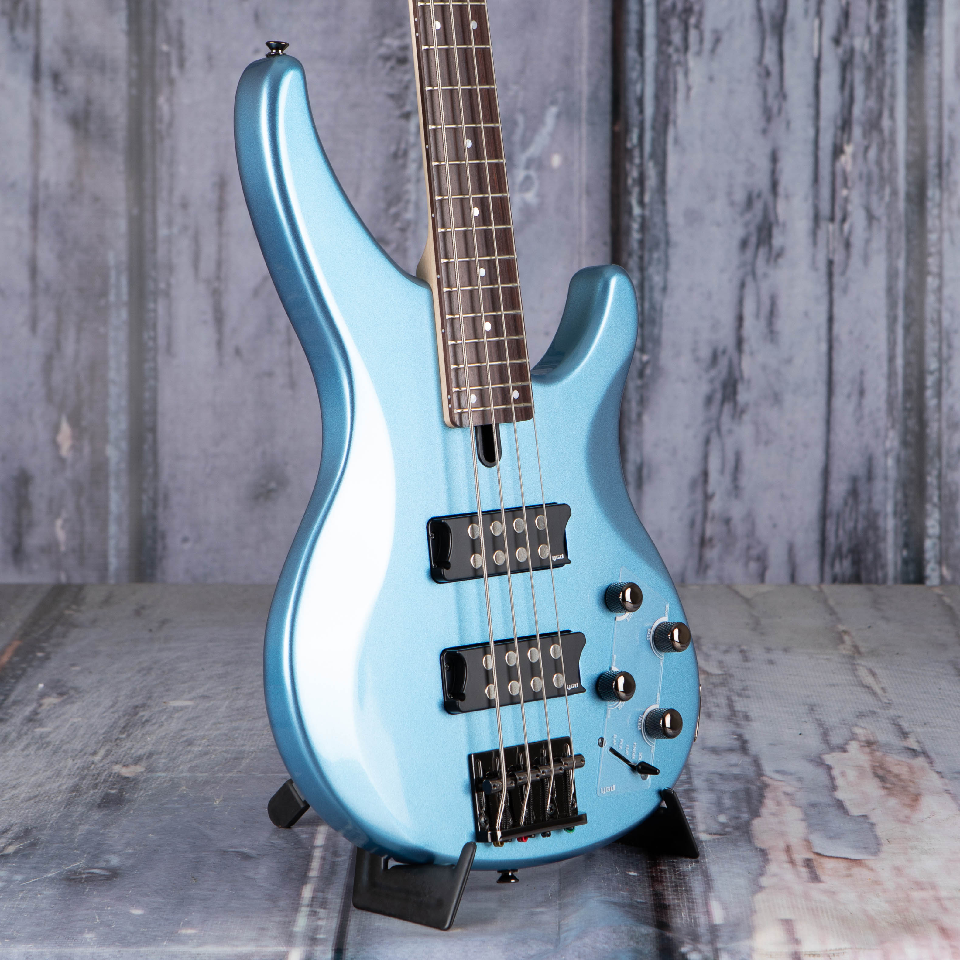 Yamaha TRBX304 Electric Bass Guitar, Factory Blue, angle