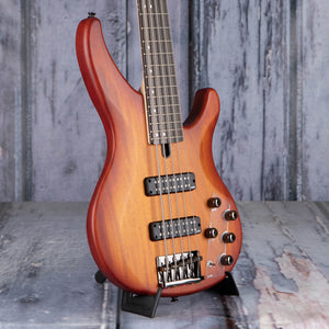 Yamaha TRBX505 5-String Electric Bass Guitar, Brick Burst, angle