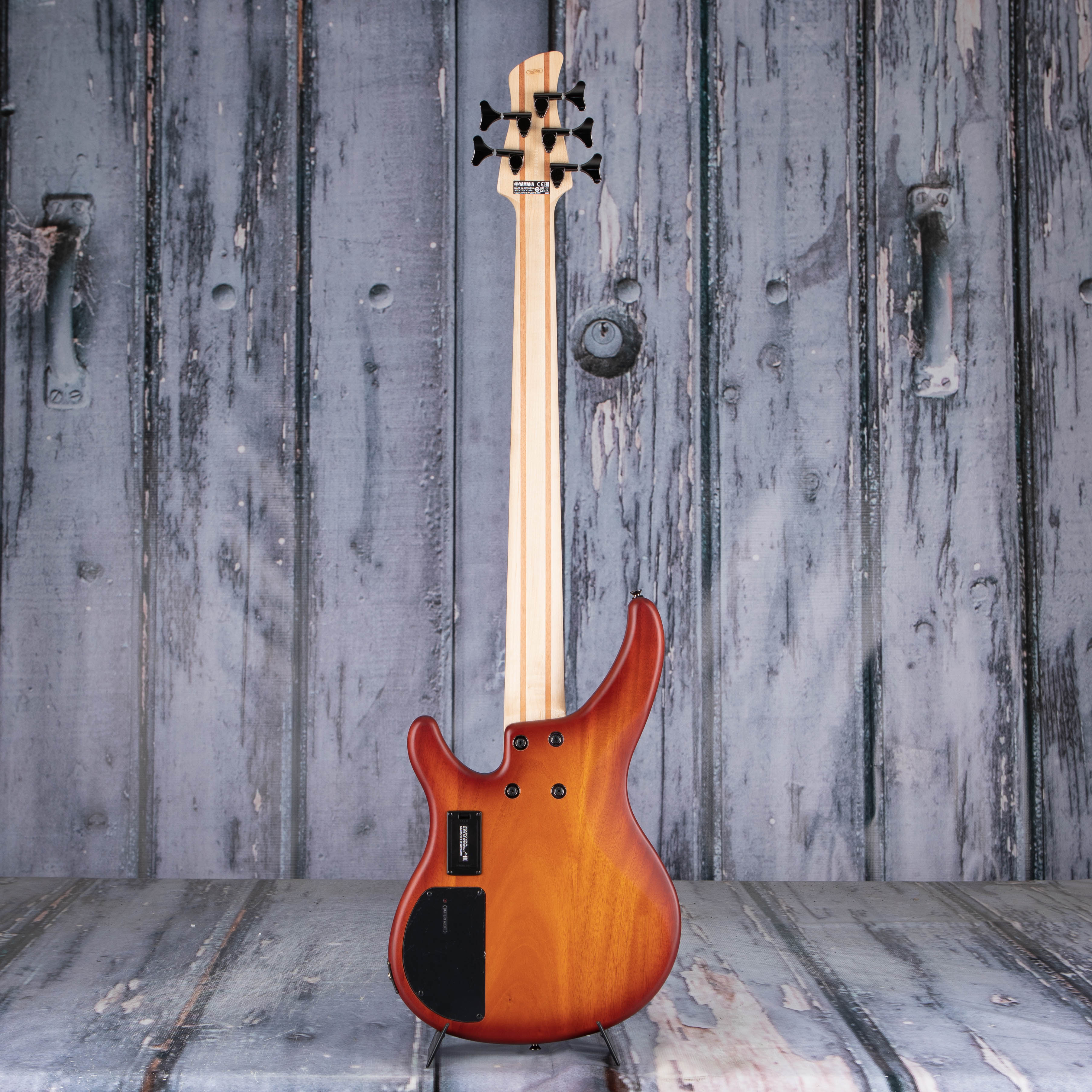 Yamaha TRBX505 5-String Electric Bass Guitar, Brick Burst, back